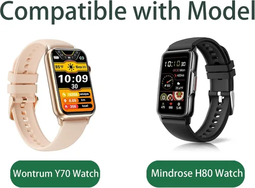 Vista 2 de Lamshaw Compatible con la correa de reloj inteligente Mindrose, correa de repuesto de tela tejida de nailon transpirable compatible con Mindrose H80