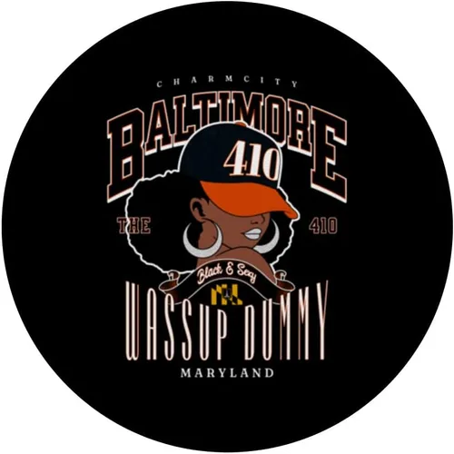Vista 3 de Afrocentric Charm City Spirit in Bold Graphic Design PopSockets Adhesive PopGrip