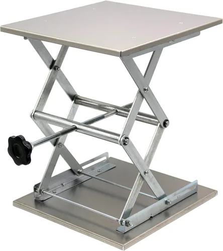 Vista 9 de HFS (R) 6 x 6 "Acero inoxidable Lab Jack Mesa Elevadora Tijera Soporte Plataforma Max. Altura 10" Carga 8kg/17.6lbs