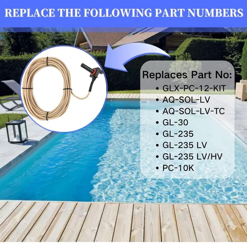 Vista 4 de GLX-PC-12-KIT Sensor de temperatura de termistor de 10K con cable de 15 pies Kit de reemplazo de sensor de temperatura de agua/aire/solar compatible