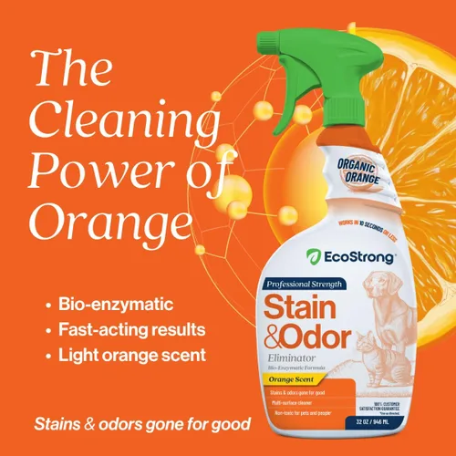 Vista 3 de Eliminador de olores de naranja Desodorizante de olores para mascotas para olores fuertes Limpiador de manchas enzimáticas para gatos, perros
