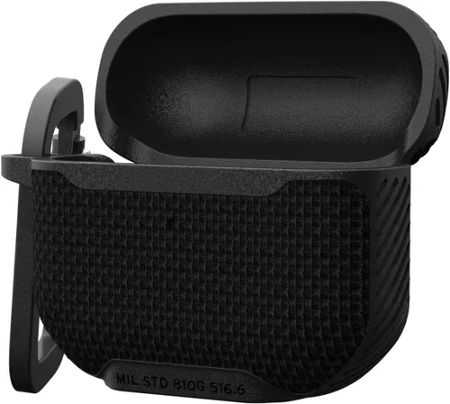 Vista 8 de UAG - Funda diseñada para AirPods (3ª generación 2021) Metropolis Ballistic ARMR negro, funda protectora resistente compatible con carga MagSafe