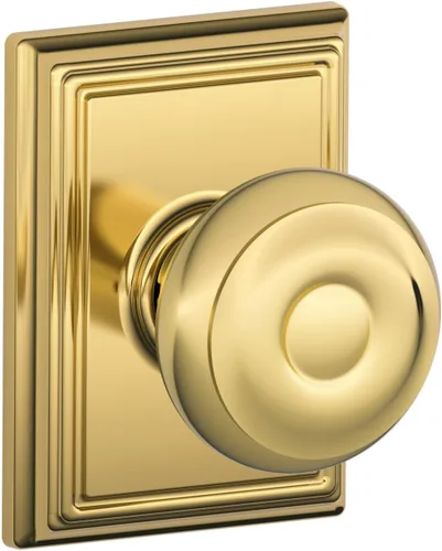 Vista 113 de SCHLAGE F10 GEO 716 Pomo de Puerta Georgiano, Cerradura de Paso para Pasillo y Armario, Bronce Envejecido (Paquete de 4)