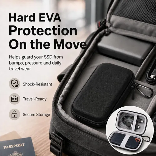 Vista 4 de PAIYULE Funda de disco duro para SSD portátil SanDisk Extreme y Extreme PRO Negro