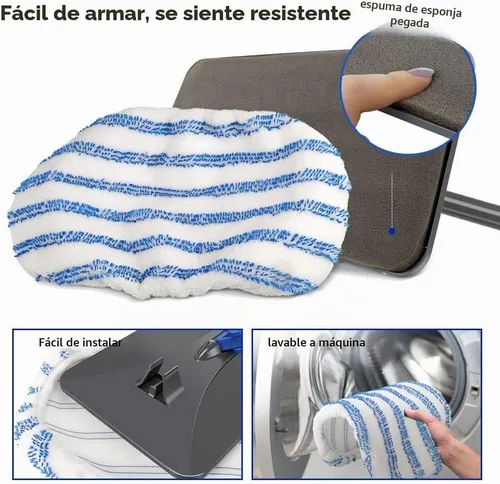 Vista 3 de Masthome - Juego de 3 almohadillas de repuesto para mopa de polvo