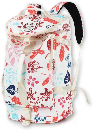 Vista 26 de Kalesi Mochila Bolsa de Lona para Gimnasio 4 Vías Impermeable con Compartimento para Zapatos para Viaje Deporte Senderismo Laptop, 02-Negro