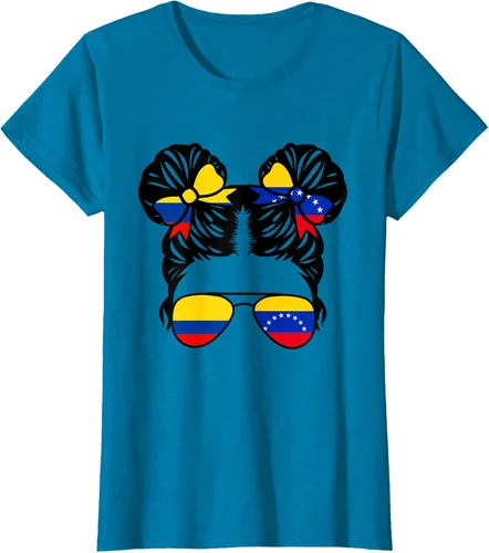 Vista 86 de Camiseta Half Colombian Half Venezolan Girl Colombia Kids Heritage, Gris