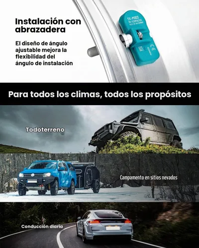 Vista 4 de MOBILETRON MORESENSOR Signature Series - Sensor de presión de neumáticos TPMS de 433 MHz, paquete de 4 unidades Preprogramado para modelos