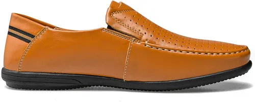 Vista 7 de LUODENGLANG Mocasines de cuero genuino de primera calidad para hombre, zapatos casuales sin cordones para conducir, mocasines para hombre, ligeros