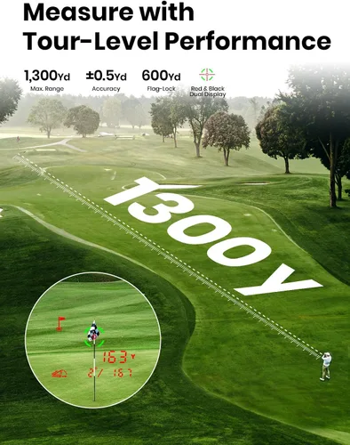 Vista 5 de MILESEEY G1 Touchscreen & GPS Rangefinder with 43000+ Built-in Golf Courses
