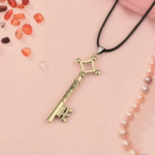 Vista 3 de Vancle Anime Aot Eren - Collar con colgante de llave de Ataque a Titán Alas de la Libertad