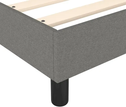 Vista 4 de vidaXL Cama de somier con colchón para el hogar, dormitorio, base de cama individual, base de espuma, muebles, color gris oscuro, 39.4 x 79.9