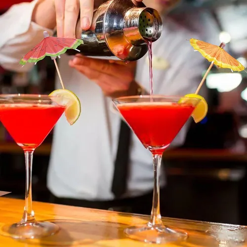 Vista 7 de 20 piezas de palillos de cóctel de papel para bebidas, pequeños paraguas, brochetas de Navidad, palillos de dientes elegantes para aperitivos