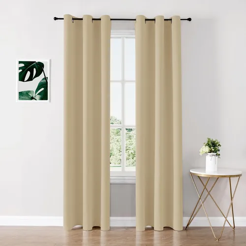 Vista 72 de ChrisDowa - Cortinas cortas para ventana de 40 pulgadas para dormitorio - Cortinas cortas con ojales y aislamiento térmico para oscurecer