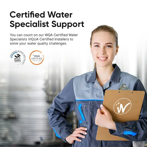 Vista 4 de WECO KPNF-200 Sistema de nanofiltración para debajo del fregadero con bomba para purificación de agua potable, hasta 200 galones por día, fabricado