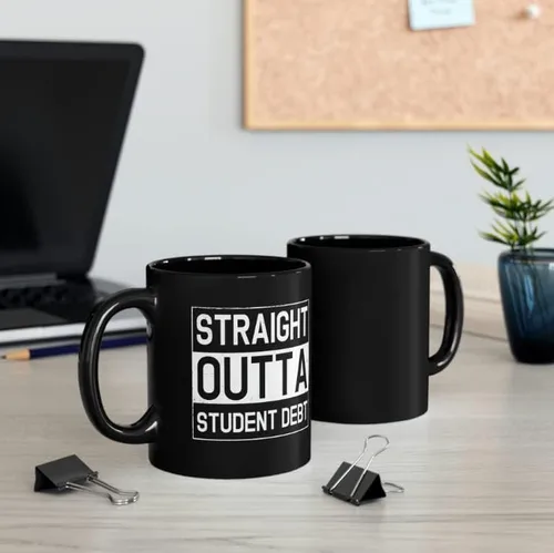 Vista 3 de Taza de pago de deuda estudiantil Payoff Loan Repaymen, Préstamos universitarios millennial de perdón sin deudas (11 oz)