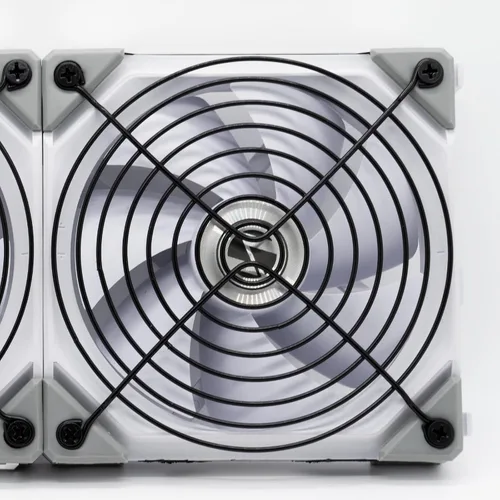 Vista 7 de Parrilla negra para ventilador de PC, cubierta de ventilador de PC Black Iron 2 Pack 120MM Fan Grill,120MM Fan Cover with Screws for Computer Case