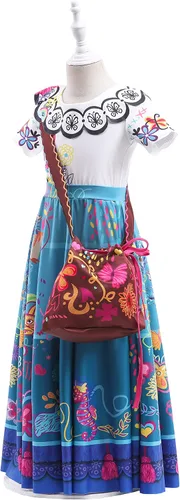 Vista 3 de Disfraz infantil de Mirabel, vestido de princesa de Isabela Madrigal, ropa de disfraces para Halloween, juego de roles