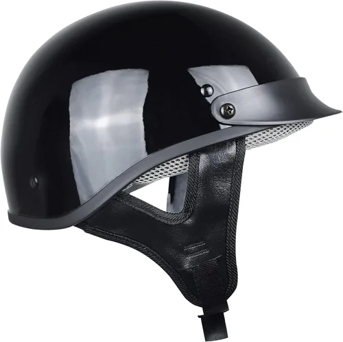Vista 3 de Cascos para adultos, medio casco de motocicleta para mujeres y hombres, aprobado por DOT, ciclismo, motocross