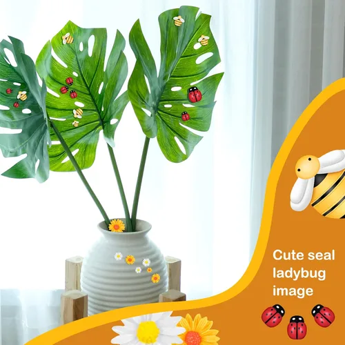 Vista 7 de 200 piezas de resina mini decoración de girasol de abeja margarita adorno de abejas, abalorios de abejas, cuentas epoxi de mariquitas, manualidades
