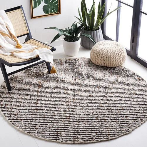 Vista 13 de SAFAVIEH Natura Collection - Alfombra de pasillo, 2 pies 3 pulgadas x 7 pies, negro y marfil, lana y yute, ideal para dormitorio, vestíbulo