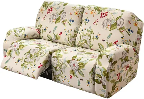 Vista 9 de Fundas elásticas para sillas reclinables, 4 piezas, fundas estampadas Lazyboy para sillón reclinable Lazyboy, funda de elastano suave para silla