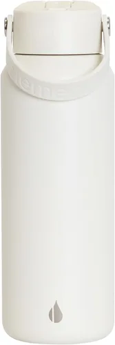 Vista 59 de Elemental Botella de agua aislada de 24 onzas con popote, botellas de agua con núcleo de acero inoxidable 100% a prueba de fugas para viajes, Beige