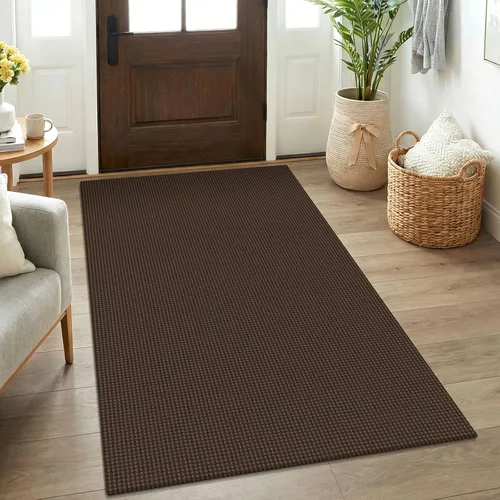 Vista 187 de KOZYFLY - Tapete para puerta de interior, lavable, pequeña, antideslizante, con respaldo de goma, felpudo de algodón para el hogar, color negro