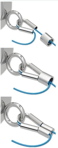 Vista 3 de Adabele - Protector de hilo de alambre resistente al deslustre, 50 unidades, chapado en plata de ley (agujero de 1.6 ft/0.02 pulgadas)