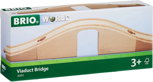 Vista 5 de Brio 33772 Paquete especial de rieles 50 piezas de pistas de madera y accesorios de tren para niños de 3 años en adelante y puente de viaducto