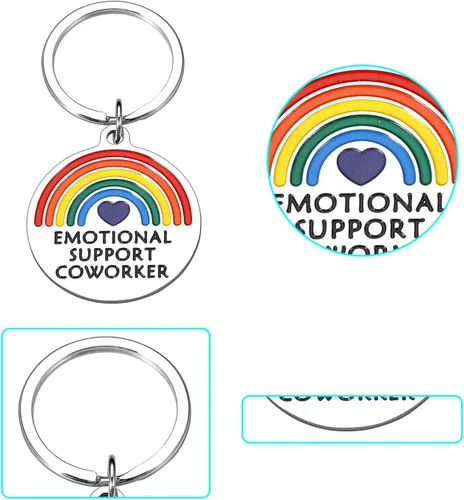 Vista 2 de XPENMULBOJA Regalos de despedida para compañeros de trabajo, regalos para mujeres y hombres, apoyo emocional, compañero de trabajo, llavero de San