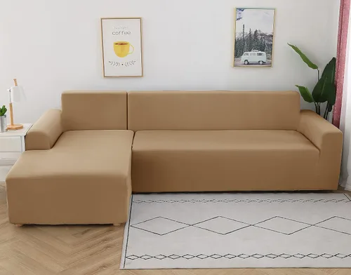 Vista 18 de ele ELEOPTION - 2 piezas de fundas de sofá seccional de 3 plazas para sofás con cojines, funda elástica en forma de L para sala de estar, funda