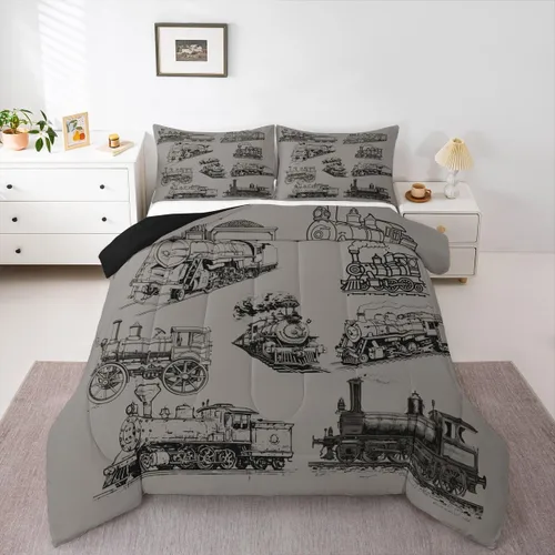 Vista 15 de Feelyou Juego de edredón de coche de carreras, tamaño individual, juego de ropa de cama de coche deportivo de velocidad para niños y niñas, edredón