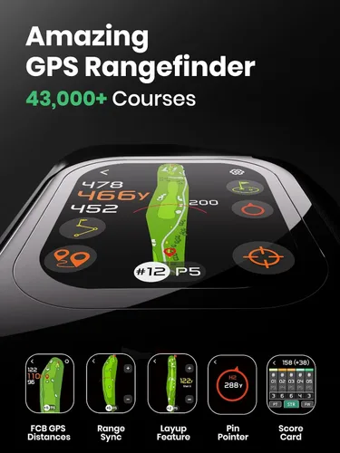 Vista 11 de MILESEEY G1 Touchscreen & GPS Rangefinder with 43000+ Built-in Golf Courses
