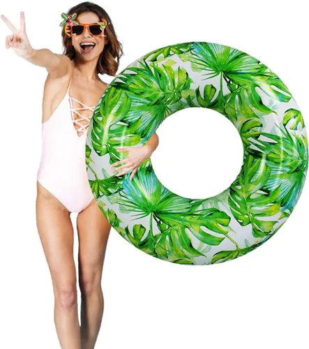 Vista 6 de Flotadores de piscina para adultos, tubo de natación, anillo de natación para adultos, flotador de piscina para adultos con dos asas, anillo