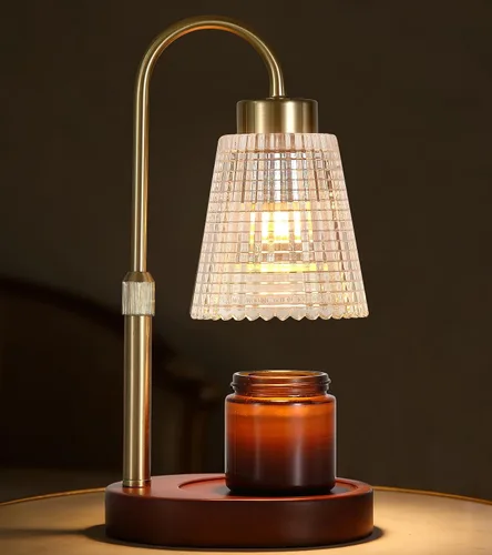 Vista 12 de MEIXISUE - Lámpara calentadora de velas con temporizador y atenuador, regalos de luz ámbar eléctrica para mujeres, lámpara calentadora de cera