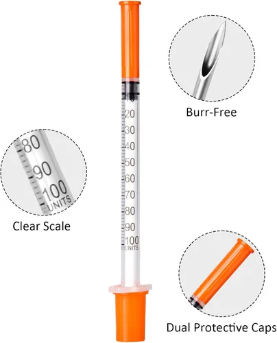 Vista 4 de U-100 - Jeringas de 0.03 fl oz 31G 5/16 pulgadas, empaquetadas