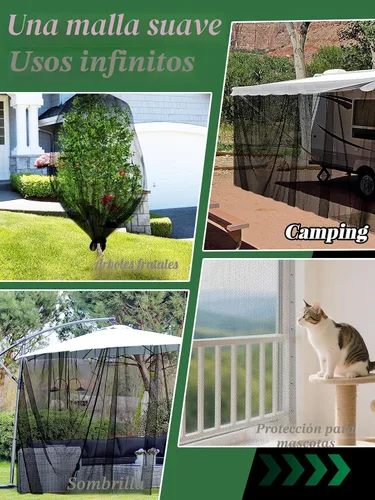 Vista 9 de 2Pcs 13x10ft Ultra-fine Mesh Mosquito Net, for Halloween Black Gauze Cloth Negro
