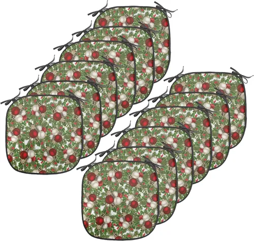 Vista 167 de Ambesonne Flamingo - Cojín de asiento para silla, diseño de fantasía exótica con elementos de vida silvestre hawaiana en colores pastel, acolchado