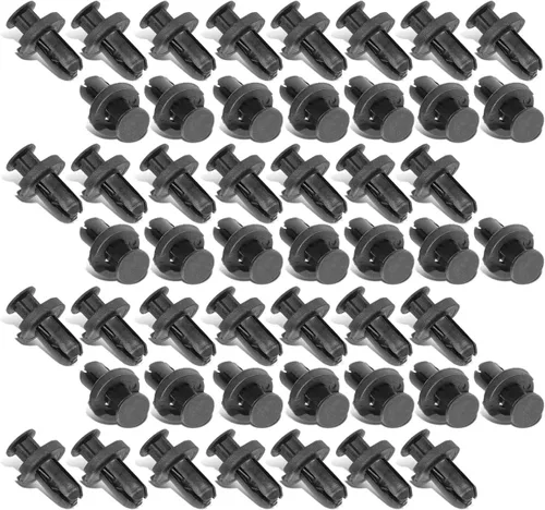 Vista 14 de DNA Motoring 200 piezas Clips de Retención de Empuje para Automóvil Clips de Parachoques, Tamaños Universales Clips de Panel de Empuje de Plástico