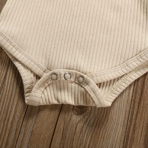 Vista 4 de Chyrbaby Ropa para bebé niña recién nacida, traje con volantes, traje acanalado, pantalones florales con diadema..