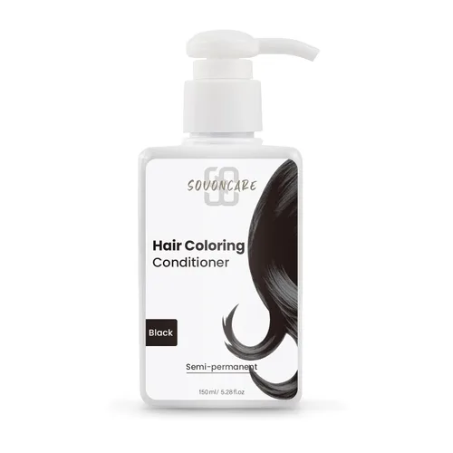Vista 8 de SOVONCARE Acondicionador Depósito de Color para el Cabello, Tinte Semi-Permanente Negro para Cabello Teñido, 5.28 OZ, Resultados Vibrantes en 10