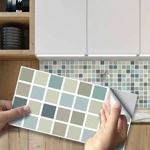 Vista 9 de Adhesivo de vinilo para pared de transferencia de ladrillos para decoración del hogar, despegar y pegar, calcomanías autoadhesivas para salpicaduras