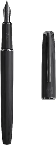 Vista 32 de erofa Picasso 916 - Pluma estilográfica negra mate con caja, bolígrafo de caligrafía doblada de titanio negro