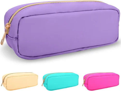 Vista 61 de izuzta Nylon Lager Pequeño Slim Mini Maquillaje Bolsa Organizador, Beige, Viajes