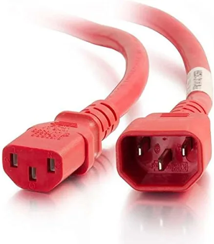 Vista 6 de Cable de alimentación C2G, cable de extensión corto, cable de extensión de alimentación, cable de alimentación de bloqueo, 10A, 250V, negro, 1 pie
