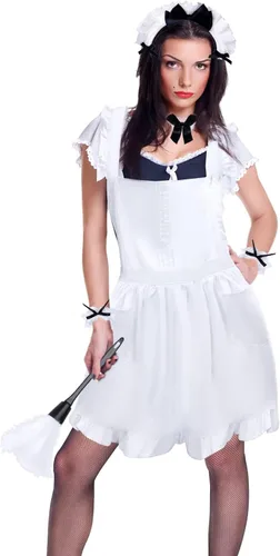 Vista 6 de Aichiyu Kit de accesorios de disfraz de sirvienta francesa para mujer, delantal de anime para cosplay