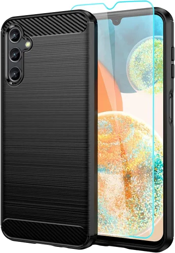 Vista 8 de yuanming Funda para Samsung Galaxy A14 5G, con protector de pantalla, con soporte magnético, soporte de anillo de rotación de 360° integrado, borde