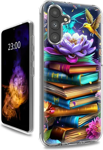 Vista 9 de Funda transparente para Samsung A15 5G de 6.5 pulgadas, doble capa protectora a prueba de golpes de PC transparente de silicona suave