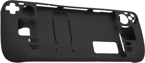 Vista 2 de Funda con función atril para Steam Deck, funda protectora completa para cubierta de vapor, funda protectora a prueba de huellas dactilares con Negro